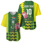 Custom South Africa National Football Baseball Jersey King Protea with African Tribal Geometric Pattern Culture Art