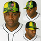 South Africa National Football Baseball Net Cap King Protea with African Tribal Geometric Pattern Culture Art