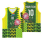 Custom South Africa National Football Basketball Jersey King Protea with African Tribal Geometric Pattern Culture Art