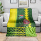 South Africa National Football Blanket King Protea with African Tribal Geometric Pattern Culture Art