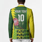 Custom South Africa National Football Blazer King Protea with African Tribal Geometric Pattern Culture Art