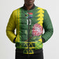 Custom South Africa National Football Bomber Puffer Jacket King Protea with African Tribal Geometric Pattern Culture Art