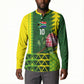 Custom South Africa National Football Button Sweatshirt King Protea with African Tribal Geometric Pattern Culture Art