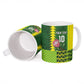 Custom South Africa National Football Ceramic Mug King Protea with African Tribal Geometric Pattern Culture Art