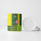 Custom South Africa National Football Ceramic Mug King Protea with African Tribal Geometric Pattern Culture Art