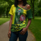 Custom South Africa National Football Cross Shoulder Shirt King Protea with African Tribal Geometric Pattern Culture Art