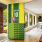 Custom South Africa National Football Door Cover King Protea with African Tribal Geometric Pattern Culture Art