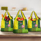South Africa National Football Grocery Bag King Protea with African Tribal Geometric Pattern Culture Art