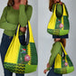 South Africa National Football Grocery Bag King Protea with African Tribal Geometric Pattern Culture Art