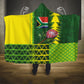 South Africa National Football Hooded Blanket King Protea with African Tribal Geometric Pattern Culture Art