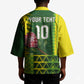Custom South Africa National Football Kimono King Protea with African Tribal Geometric Pattern Culture Art
