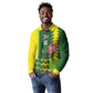 Custom South Africa National Football Long Sleeve Polo Shirt King Protea with African Tribal Geometric Pattern Culture Art