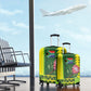 South Africa National Football Luggage Cover King Protea with African Tribal Geometric Pattern Culture Art