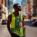 Custom South Africa National Football Men Tank Top King Protea with African Tribal Geometric Pattern Culture Art
