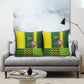 South Africa National Football Pillow Cover King Protea with African Tribal Geometric Pattern Culture Art