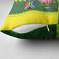 South Africa National Football Pillow Cover King Protea with African Tribal Geometric Pattern Culture Art