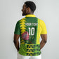 Custom South Africa National Football Polo Shirt King Protea with African Tribal Geometric Pattern Culture Art LT03
