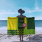 South Africa National Football Sarong King Protea with African Tribal Geometric Pattern Culture Art