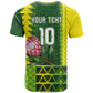 Custom South Africa National Football T shirt King Protea with African Tribal Geometric Pattern Culture Art