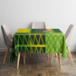 South Africa National Football Tablecloth King Protea with African Tribal Geometric Pattern Culture Art