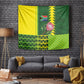 South Africa National Football Tapestry King Protea with African Tribal Geometric Pattern Culture Art