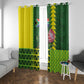 South Africa National Football Window Curtain King Protea with African Tribal Geometric Pattern Culture Art
