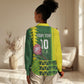 Custom South Africa National Football Women Casual Shirt King Protea with African Tribal Geometric Pattern Culture Art