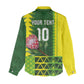 Custom South Africa National Football Women Casual Shirt King Protea with African Tribal Geometric Pattern Culture Art