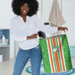 Cote d'Ivoire Laundry Basket The Elephants with African Pattern Stripes