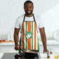 Cote d'Ivoire Apron The Elephants with African Pattern Stripes