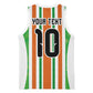Custom Cote d'Ivoire Basketball Jersey The Elephants with African Pattern Stripes