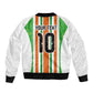 Custom Cote d'Ivoire Bomber Jacket The Elephants with African Pattern Stripes
