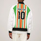 Custom Cote d'Ivoire Bomber Jacket The Elephants with African Pattern Stripes