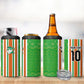 Custom Cote d'Ivoire 4 in 1 Can Cooler Tumbler The Elephants with African Pattern Stripes