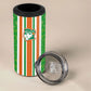 Custom Cote d'Ivoire 4 in 1 Can Cooler Tumbler The Elephants with African Pattern Stripes