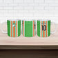 Custom Cote d'Ivoire Ceramic Mug The Elephants with African Pattern Stripes
