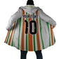 Custom Cote d'Ivoire Cloak The Elephants with African Pattern Stripes