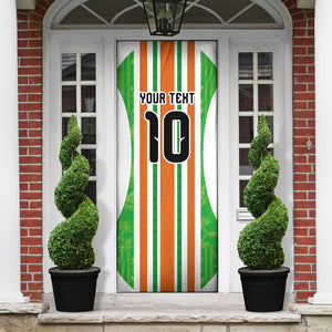 Custom Cote d'Ivoire Door Cover The Elephants with African Pattern Stripes