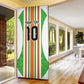 Custom Cote d'Ivoire Door Cover The Elephants with African Pattern Stripes
