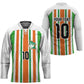 Custom Cote d'Ivoire Hockey Jersey The Elephants with African Pattern Stripes