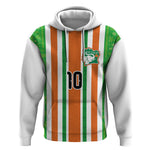Custom Cote d'Ivoire Hoodie The Elephants with African Pattern Stripes