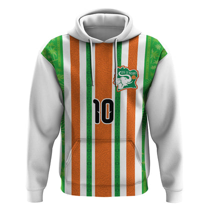 Custom Cote d'Ivoire Hoodie The Elephants with African Pattern Stripes