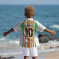 Custom Cote d'Ivoire Kid Hawaiian Shirt The Elephants with African Pattern Stripes LT03