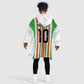 Custom Cote d'Ivoire Kid Wearable Blanket Hoodie The Elephants with African Pattern Stripes