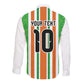 Custom Cote d'Ivoire Long Sleeve Button Shirt The Elephants with African Pattern Stripes