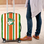 Cote d'Ivoire Luggage Cover The Elephants with African Pattern Stripes