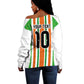 Custom Cote d'Ivoire Off Shoulder Sweater The Elephants with African Pattern Stripes