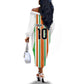 Custom Cote d'Ivoire Off The Shoulder Long Sleeve Dress The Elephants with African Pattern Stripes