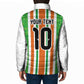 Custom Cote d'Ivoire Padded Jacket The Elephants with African Pattern Stripes