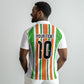 Custom Cote d'Ivoire Polo Shirt The Elephants with African Pattern Stripes LT03
